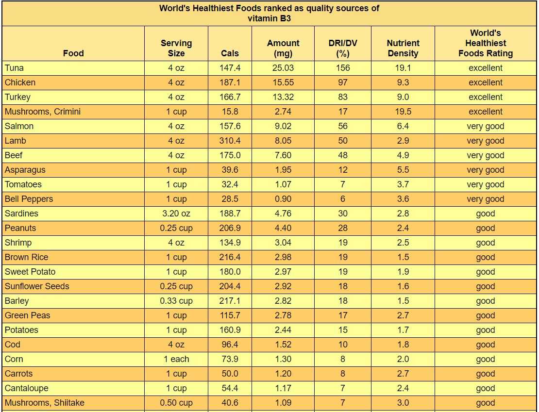 foods-with-vitamin-b3 | EndSickness.org